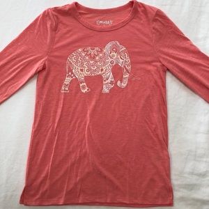 NWOT! Mudd girls long sleeve coral tee
